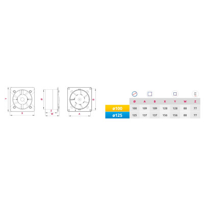 Осьовий витяжний вентилятор System+ TURBO CTR, KWT100CTR