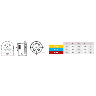 Витяжний вентилятор Awenta Orbit WXO125T