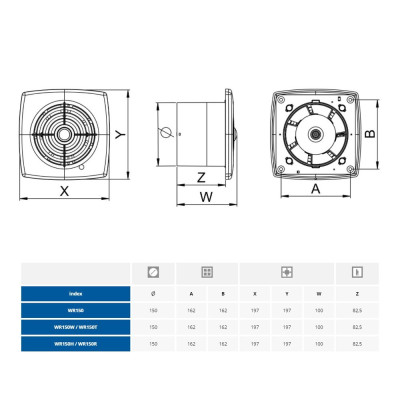 Витяжний вентилятор Awenta Retis WR150