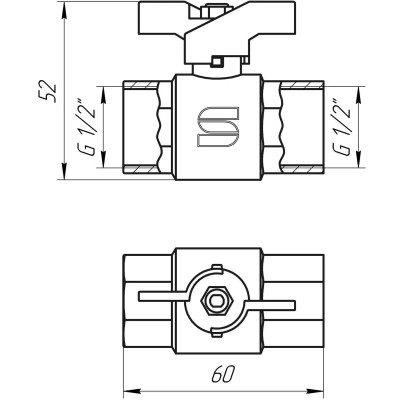 Кран кульовий Selba 1/2" ВВ ЖБ SL1507