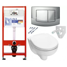 Інсталяційна система TECEbase 9400012 + Унітаз підвісний ТЕСЕ з кришкою soft-close